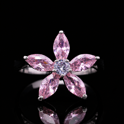 Durre Yusra Pink & Purple Bridal Jewelry Set with Premium Simulated Diamonds